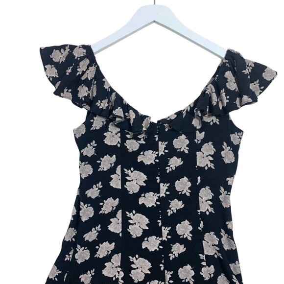 off shoulder floral print dress size small LE CHATEAU - Picture 6 of 16